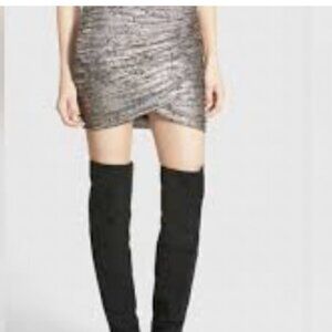 ASTR Pewter Stretchy  Mini Skirt